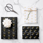 Elegant Happy Hanukkah Golden Menorah Monogram Wrapping Paper Sheet<br><div class="desc">Digital Art by Liliumdes.
Customize it with your details.</div>