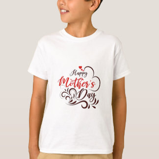 Elegant Happy Mother’s Day Floral Heart Tee