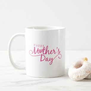 Elegant Happy Mother's Day Calligraphy Coffee Mug