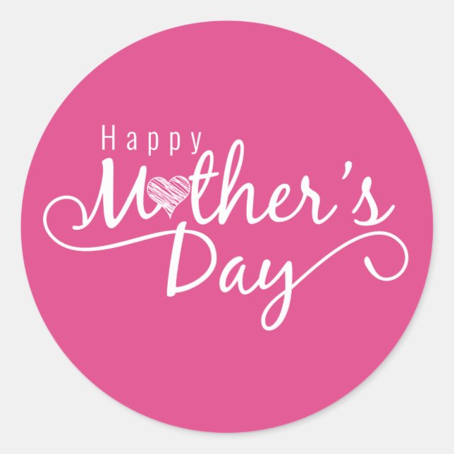 Elegant Happy Mother's Day Calligraphy | Sticker (Front)