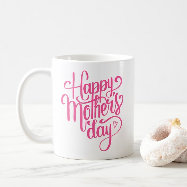 Elegant Happy Mother's Day | Coffee Mug (With Donut)