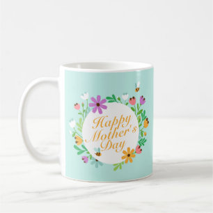 Elegant Happy Mother's Day Floral Classic Mug