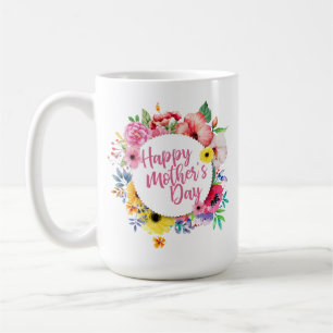 Elegant Happy Mother's Day Floral   Classic Mug