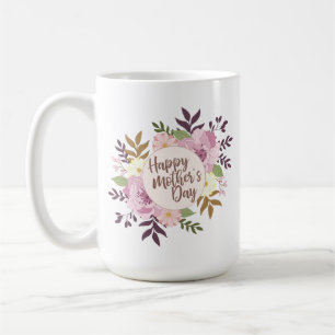 Elegant Happy Mother's Day Floral   Classic Mug