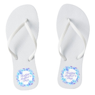 Elegant Happy Mother's Day Floral   Flip Flops