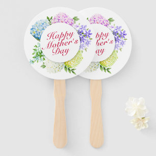 Elegant Happy Mother's Day Floral Frame Hand Fan