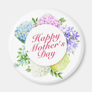 Elegant Happy Mother's Day Floral Frame Magnet