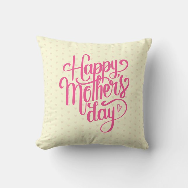 Elegant Happy Mother's Day | Throw Pillow (Front)