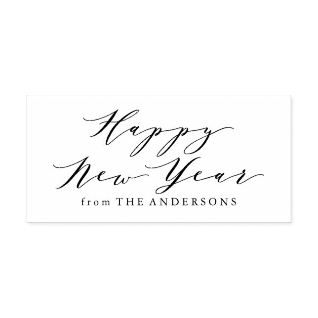 Elegant Happy New Year | Return Address Stamp (Imprint)