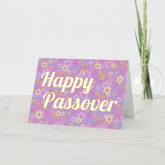 Elégant Happy Passover Plié Foil Carte de vacances (Recto)