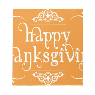 elegant happy thanksgiving notepad