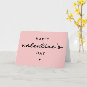 Elegant Happy Valentine's day Blush Pink Card