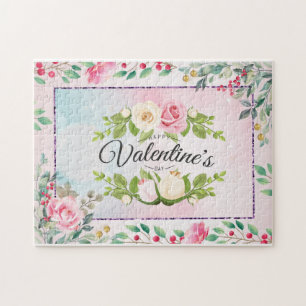 Elegant Happy Valentine's Day Jigsaw Puzzle