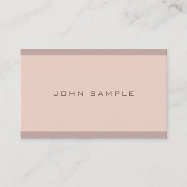 Elegant Harmonic Colours Professional Sleek Plain Business Card (Front)
