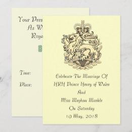 Elegant Harry & Meghan Royal Wedding Invitation