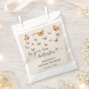 Elegant He Gives Me Butterflies Bridal Shower Favour Bag