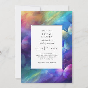 Elegant He Gives Me Butterflies Bridal Shower Invitation