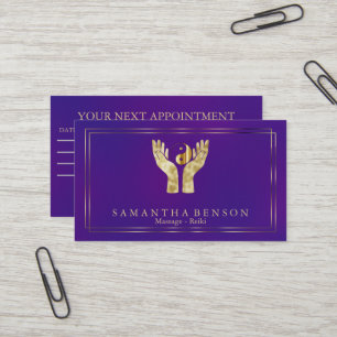 Elegant Healing Hands Yin Yang symbol  Business Card