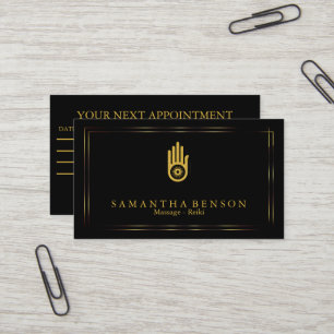 Elegant Healing Hands Yin Yang symbol  Business Card