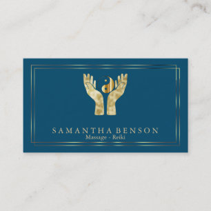 Elegant Healing Hands Yin Yang symbol Business Card
