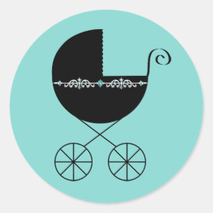 Elegant Heart and Bow Teal Blue Stickers