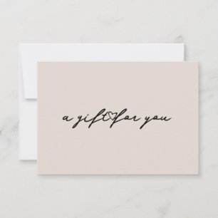 Elegant Heart Beauty Gift Beige Certificate Card