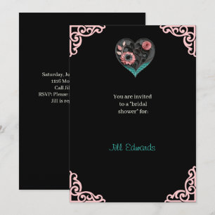 Elegant Heart Bridal Shower Invitation