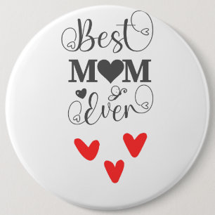 Elegant Heart & Butterfly Design for Mother’s Day 6 Inch Round Button