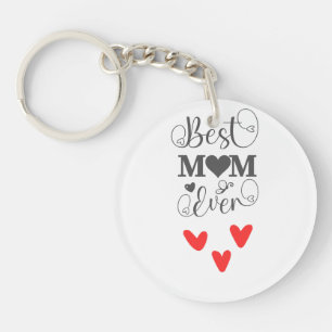 Elegant Heart & Butterfly Design for Mother’s Day Keychain