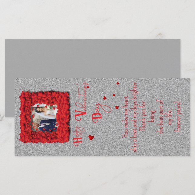 Elegant heart frame  card (Front/Back)