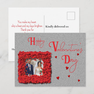 Elegant heart frame  postcard