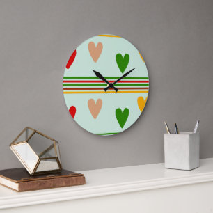 Elegant Heart Large Clock