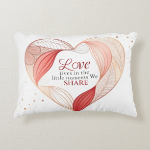 Elegant Heart Love Quote Art – Accent Pillow