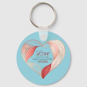Elegant Heart Love Quote Art – Keychain