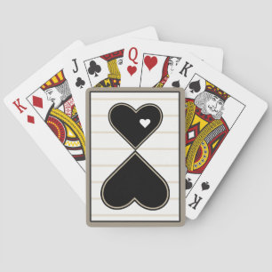 Elegant Heart on Heart Playing Cards