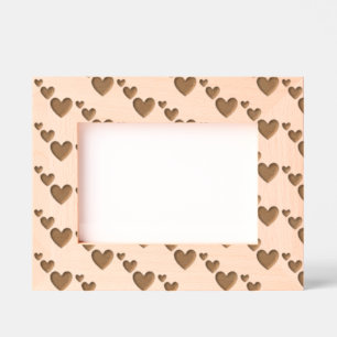 Elegant Heart Pattern in Modern, Simple Pattern Etched Frames