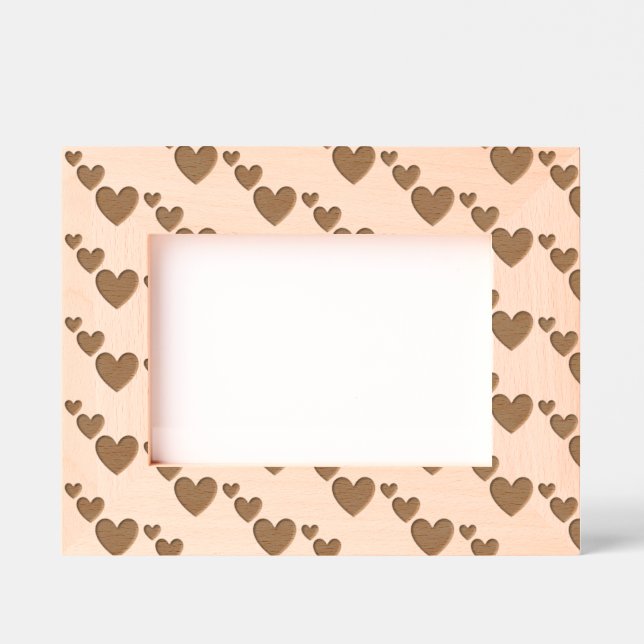 Elegant Heart Pattern in Modern, Simple Pattern Etched Frames (Front)