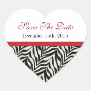 Elegant Heart: Save The Date Stickers