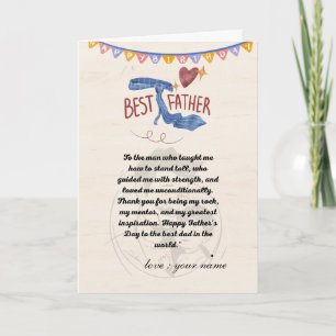 Elegant Heartfelt Father's Day Card Template 