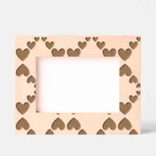 Elegant Hearts Garland Pattern  Etched Frames