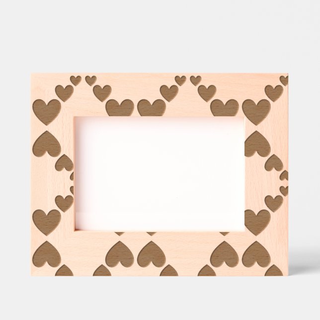 Elegant Hearts Garland Pattern  Etched Frames (Front)