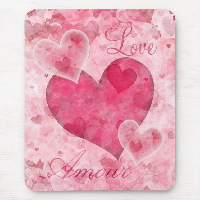 Elegant Hearts Mousepad (Front)