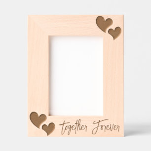 Elegant Hearts With Custom Text  Etched Frames