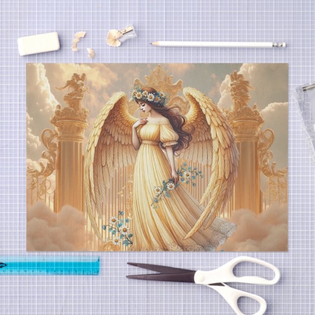 Elegant Heavenly Gate Angel  Tissue Paper (Craft)