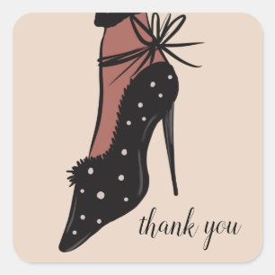  Elegant Heel Beauty Fashionista Blogger  Square Sticker