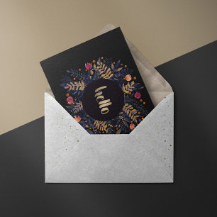 Elegant Hello autumn vibes Card