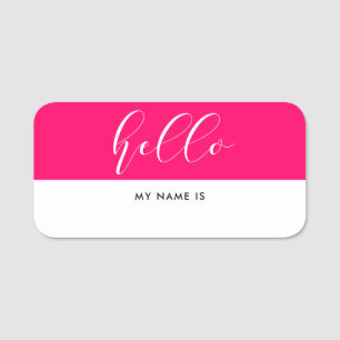 Elegant Hello my name is dry erase Tag