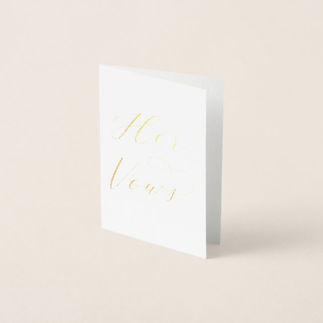 Elegant Her Vows Wedding Card For Bride's Vows (Front)