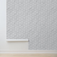 Elegant Hexagonal Grey Marble Geometric Pattern