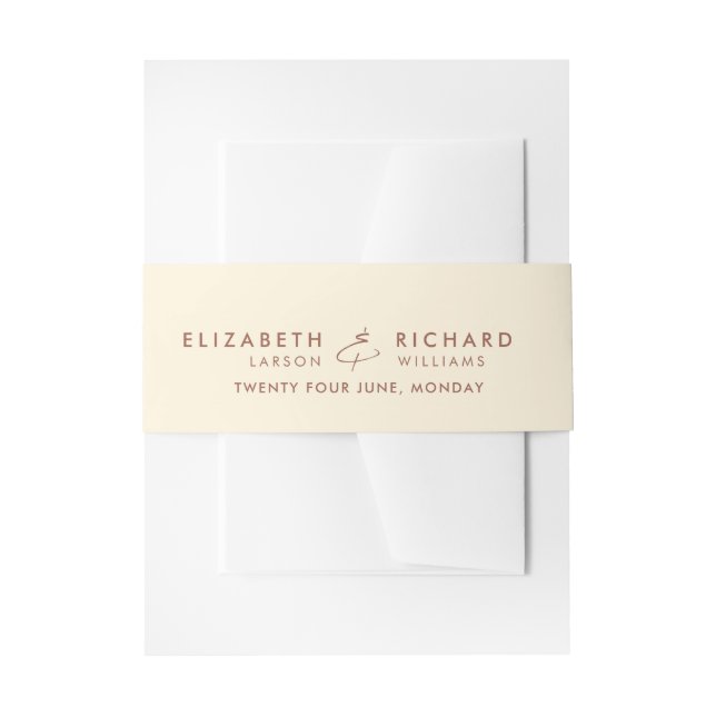 Elegant Hibiscus Flower Tropical Floral Wedding Invitation Belly Band (Front Example)